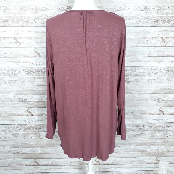 Style & Co Long Sleeved Top Mauve 465 - Picture 3 of 6